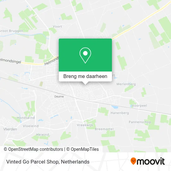Vinted Go Parcel Shop kaart