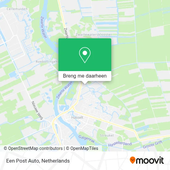 Een Post Auto kaart