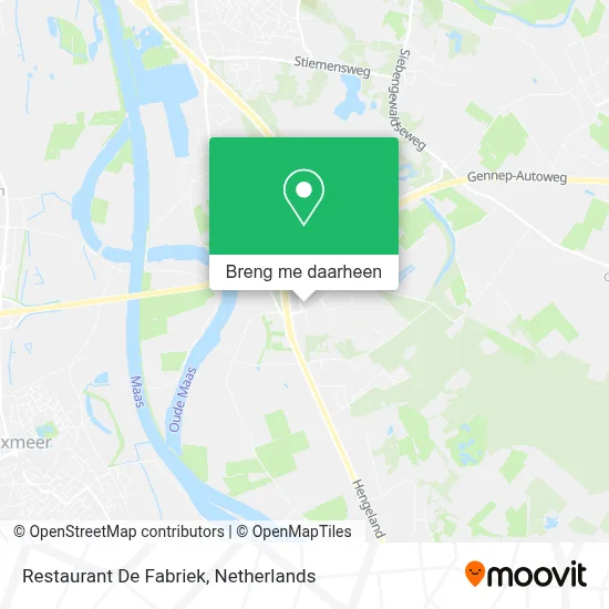 Restaurant De Fabriek kaart