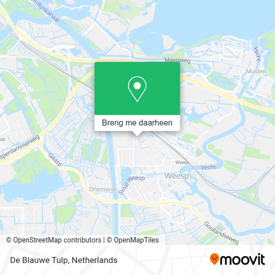 De Blauwe Tulp kaart