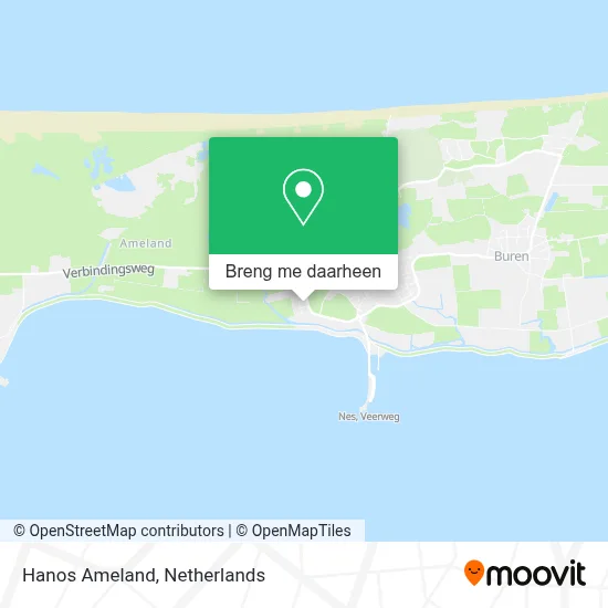 Hanos Ameland kaart