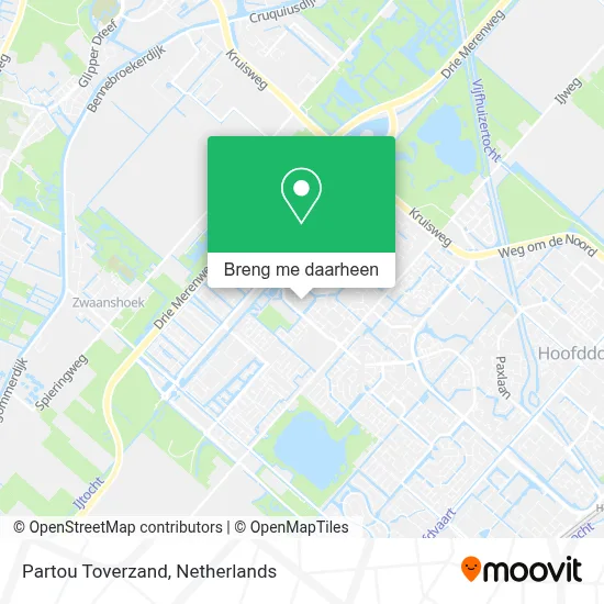 Partou Toverzand kaart