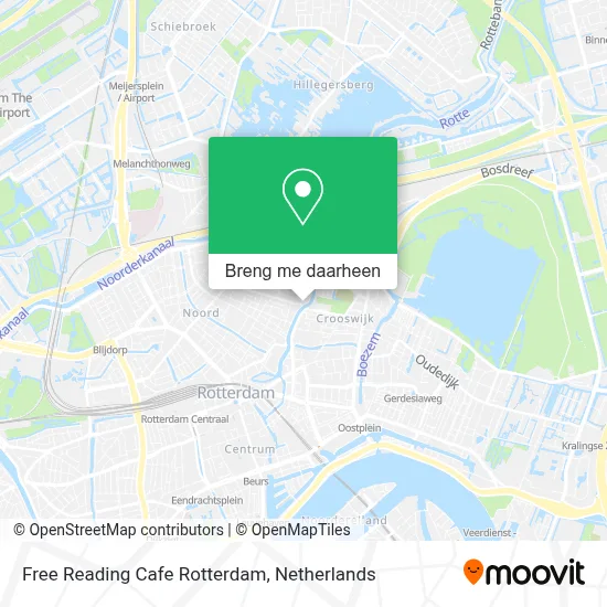 Free Reading Cafe Rotterdam kaart