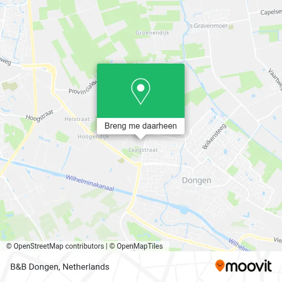 B&B Dongen kaart