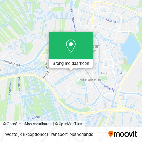 Westdijk Exceptioneel Transport kaart