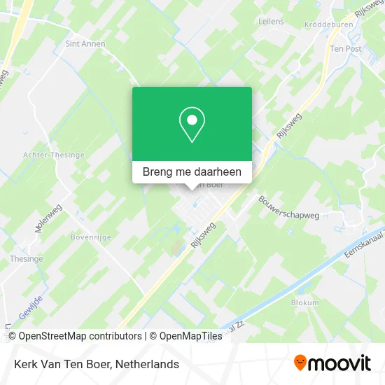 Kerk Van Ten Boer kaart