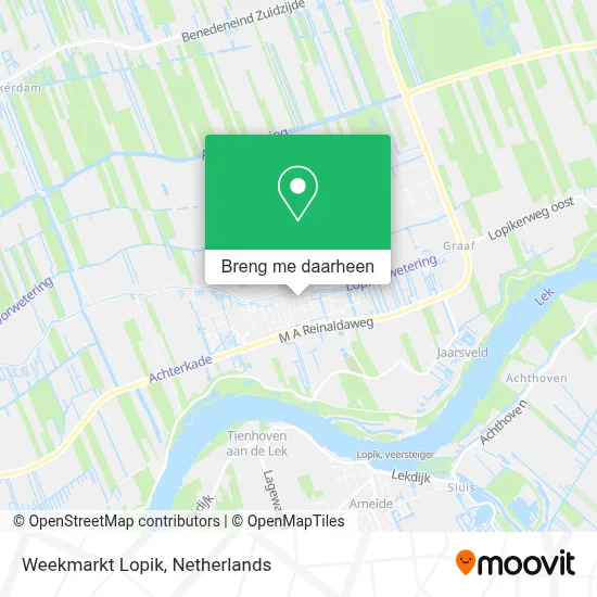 Weekmarkt Lopik kaart