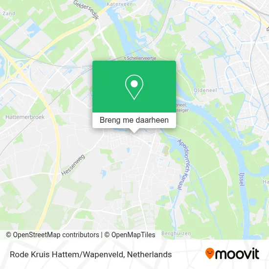 Rode Kruis Hattem/Wapenveld kaart