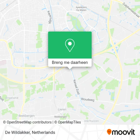 De Wildakker kaart