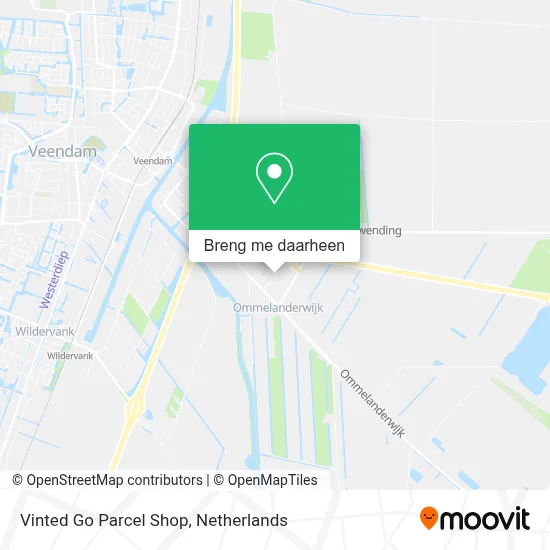 Vinted Go Parcel Shop kaart
