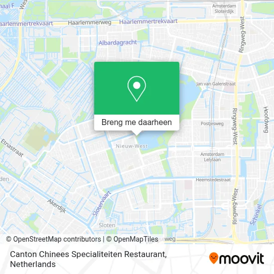 Canton Chinees Specialiteiten Restaurant kaart