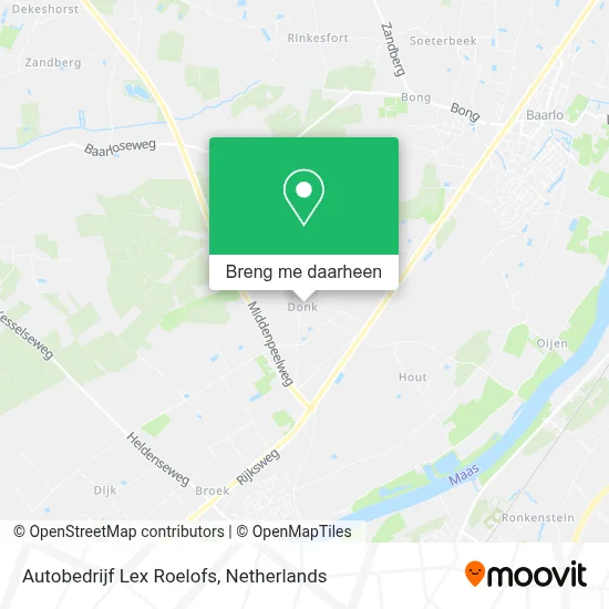 Autobedrijf Lex Roelofs kaart