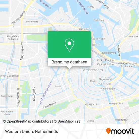 Western Union kaart