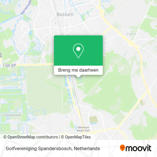 Golfvereniging Spandersbosch kaart