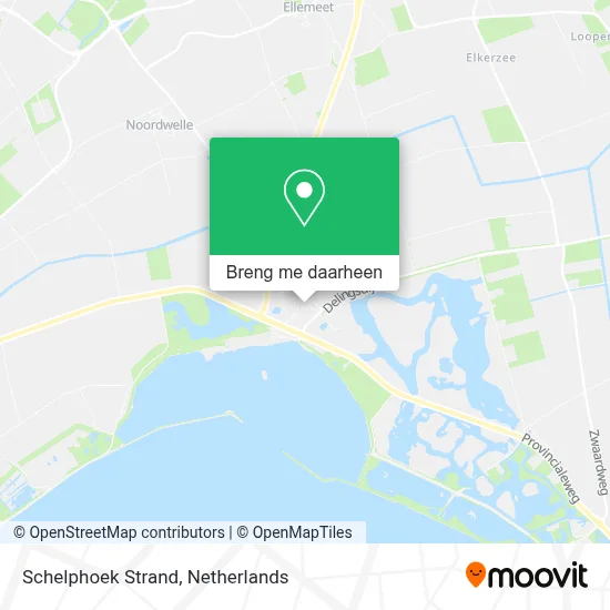 Schelphoek Strand kaart