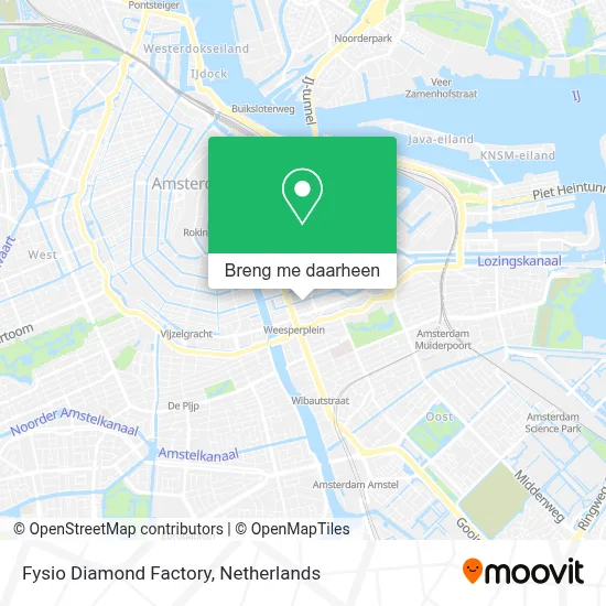 Fysio Diamond Factory kaart