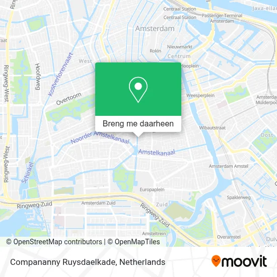 Compananny Ruysdaelkade kaart