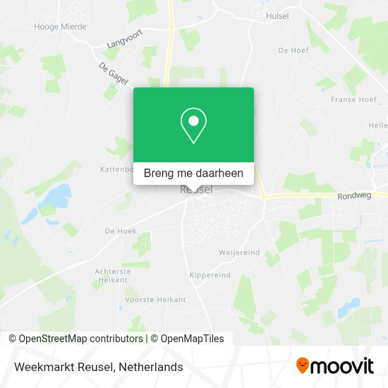 Weekmarkt Reusel kaart