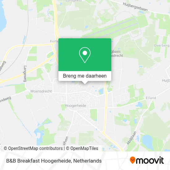 B&B Breakfast Hoogerheide kaart