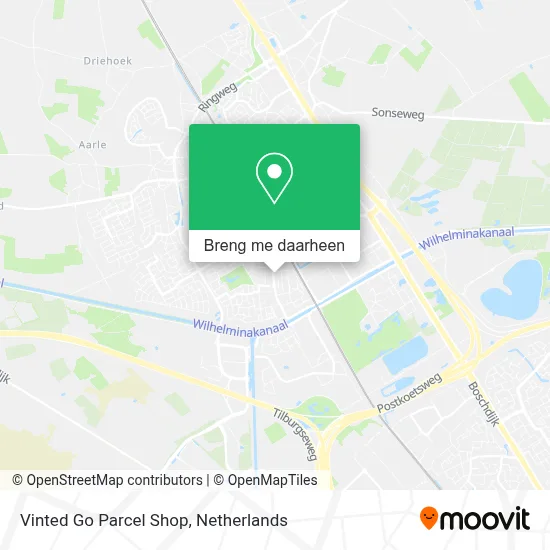 Vinted Go Parcel Shop kaart