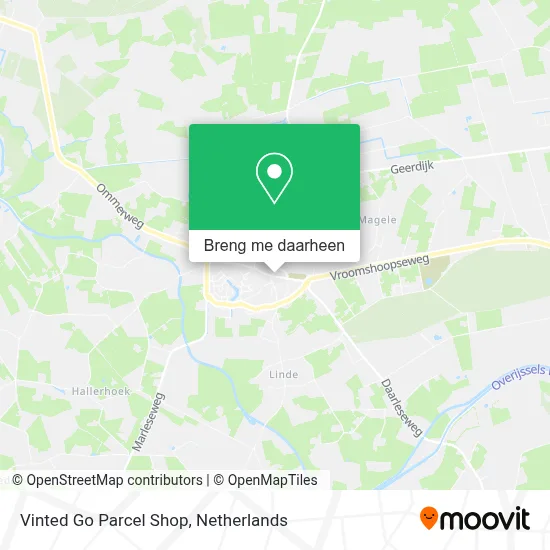 Vinted Go Parcel Shop kaart