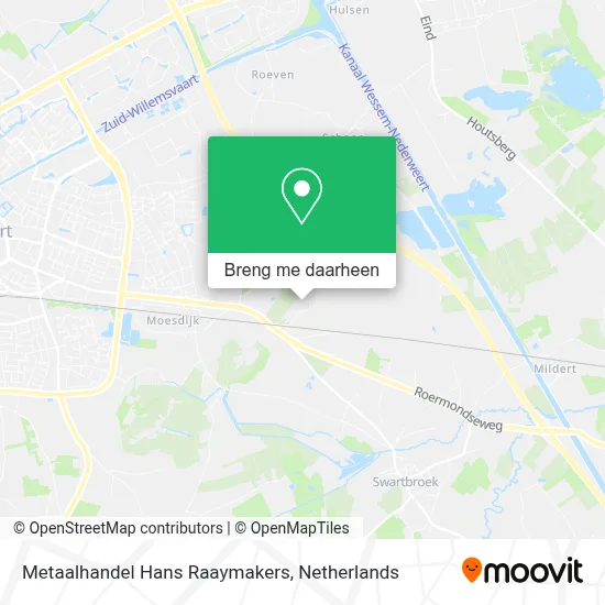 Metaalhandel Hans Raaymakers kaart
