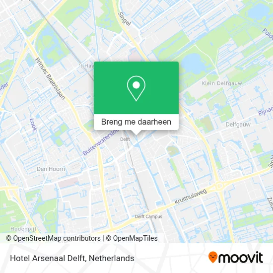 Hotel Arsenaal Delft kaart