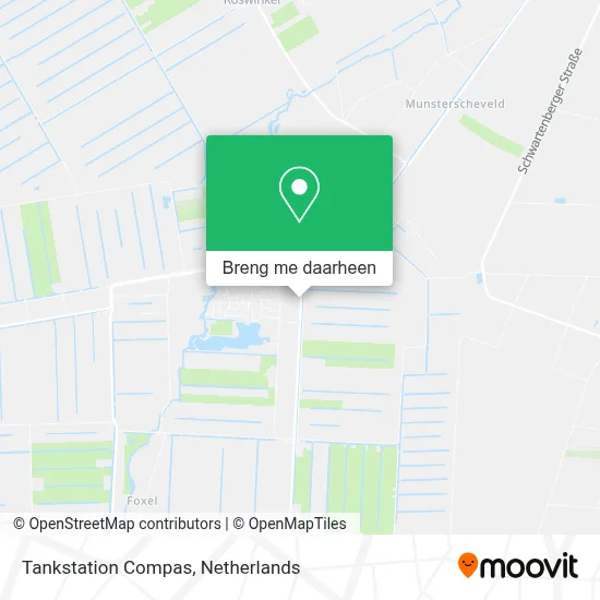 Tankstation Compas kaart