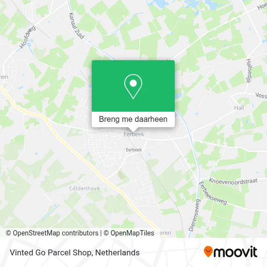 Vinted Go Parcel Shop kaart