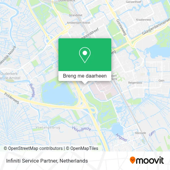 Infiniti Service Partner kaart