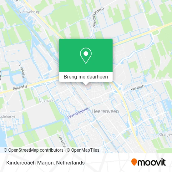 Kindercoach Marjon kaart
