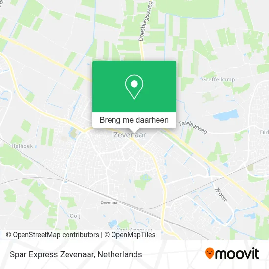 Spar Express Zevenaar kaart