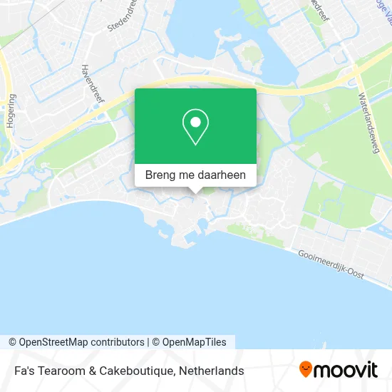Fa's Tearoom & Cakeboutique kaart