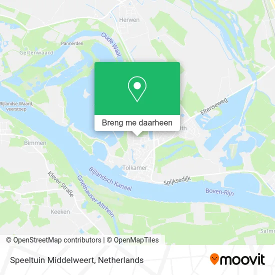 Speeltuin Middelweert kaart