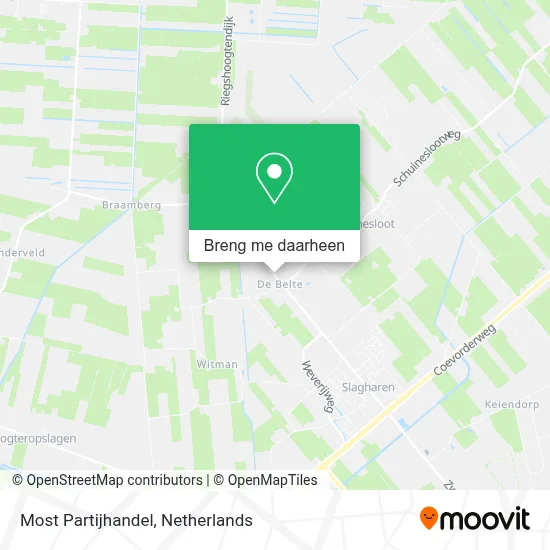 Most Partijhandel kaart