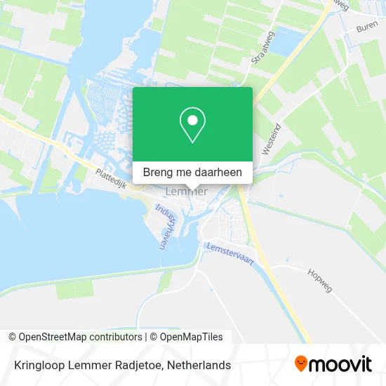 Kringloop Lemmer Radjetoe kaart