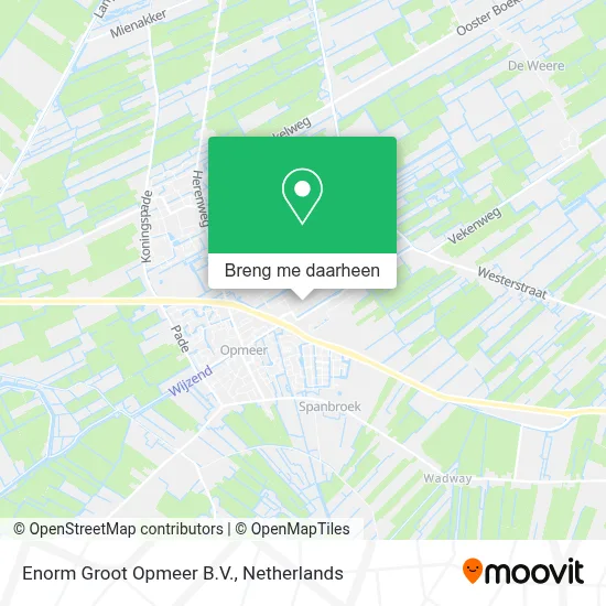Enorm Groot Opmeer B.V. kaart