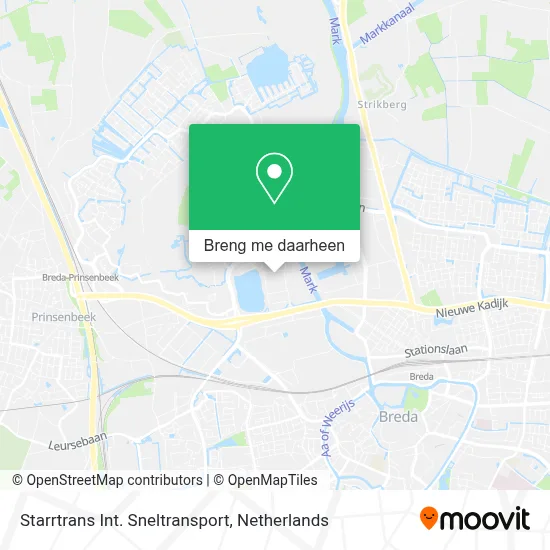 Starrtrans Int. Sneltransport kaart