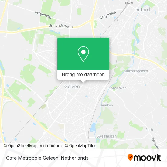 Cafe Metropole Geleen kaart