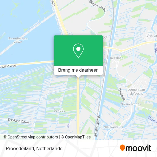 Proosdeiland kaart
