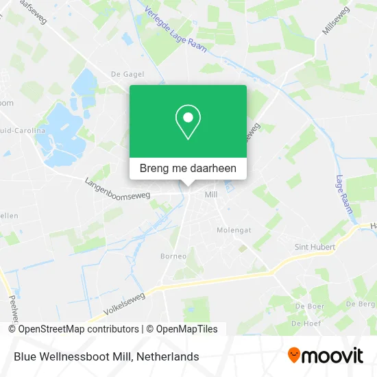 Blue Wellnessboot Mill kaart