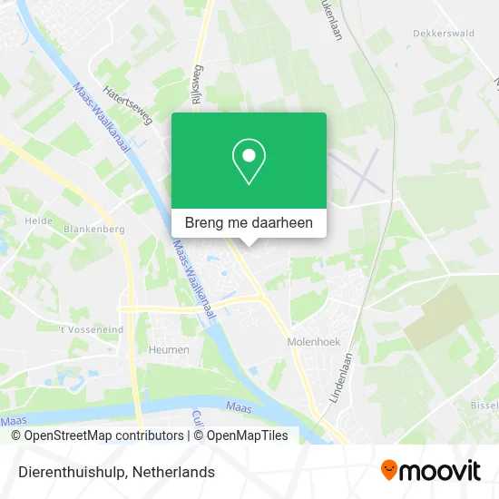 Dierenthuishulp kaart