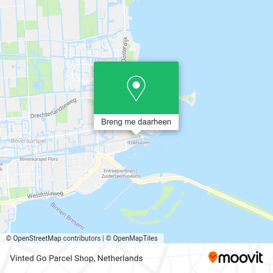 Vinted Go Parcel Shop kaart