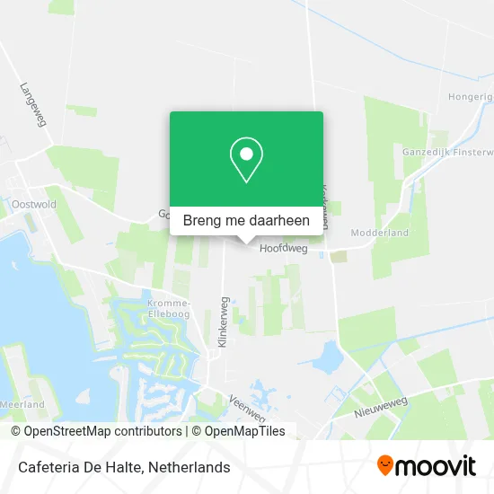 Cafeteria De Halte kaart
