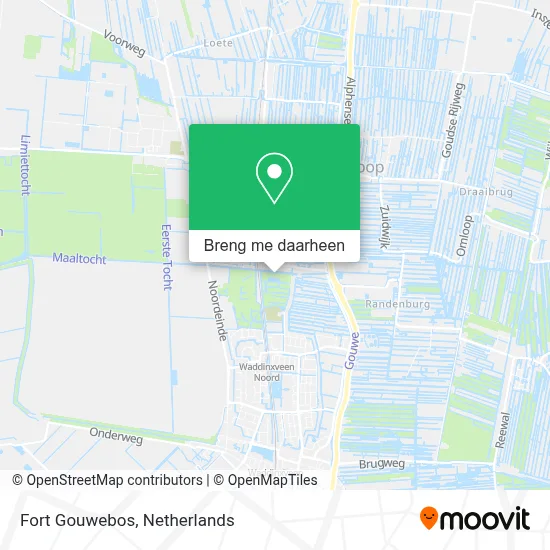 Fort Gouwebos kaart