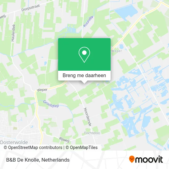 B&B De Knolle kaart