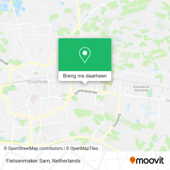 Fietsenmaker Sam kaart