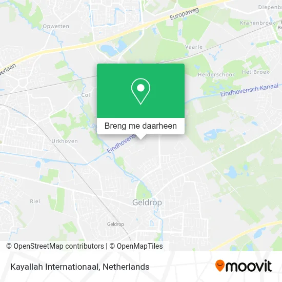 Kayallah Internationaal kaart
