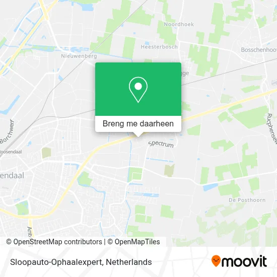Sloopauto-Ophaalexpert kaart