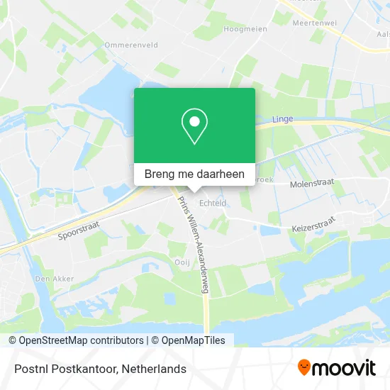 Postnl Postkantoor kaart